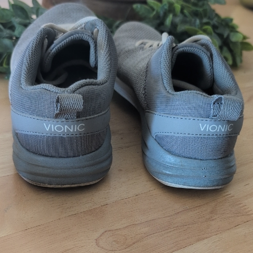 Vionic Gray Sneakers with Breathable Knit and Cushioned Sole - Picture 4 of 7
